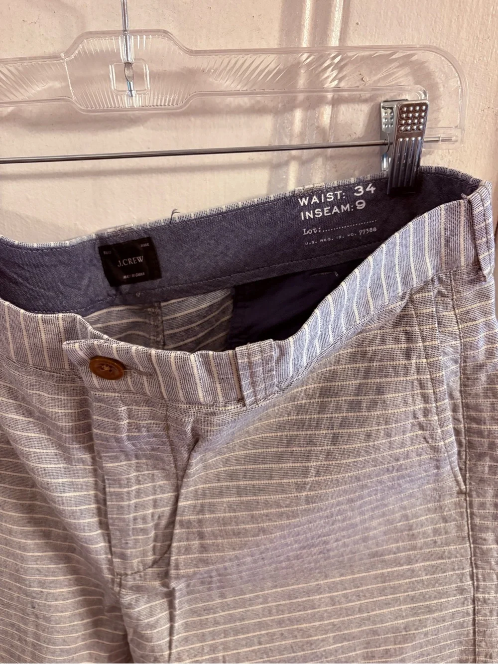 J. Crew Gray Pinstripe Shorts
